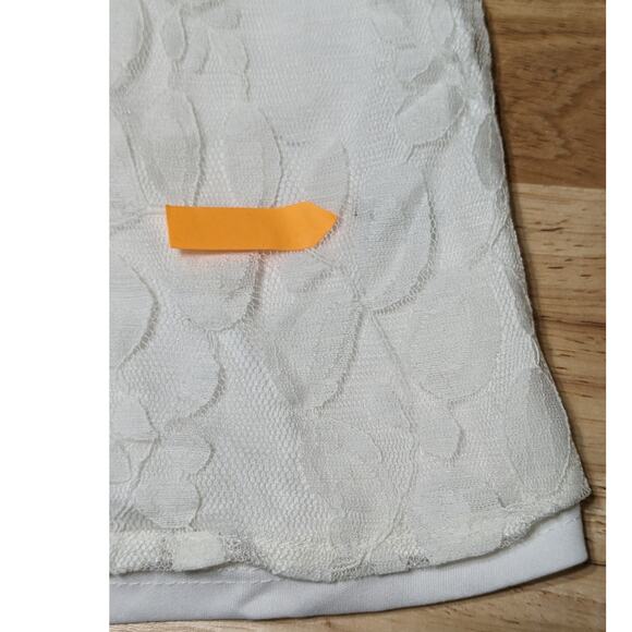 Sam & Jess Women's Off-White Lace V-Neck Long Sleeve Top Summer Blouse Size XS - Picture 10 of 11